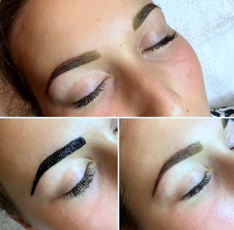 Augenbrauen mit Permanent Make-up – Detailaufnahmen